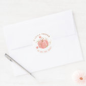 Little Pumpkin Baby shower Sticker Girl (Envelop)