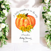 Little Pumpkin Baby shower Welcome Poster