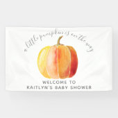 Little Pumpkin Baby shower Welcome Spandoek (Horizontaal)