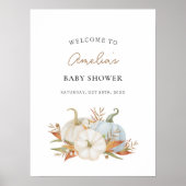 Little Pumpkin Baby shower Welkom Poster (Voorkant)