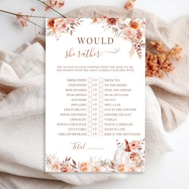 Little Pumpkin Baby shower zou ze liever spel (Creator heeft geüpload)