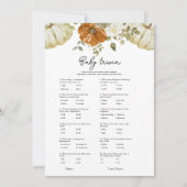 Little Pumpkin Baby Trivia Baby shower Kaart (Voorkant)