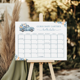Little Pumpkin Baby uitgerekende datum Kalender Sp Poster
