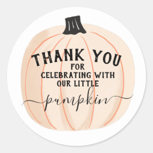 Little Pumpkin Bedankt voor je plezier Ronde Sticker