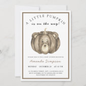 Little Pumpkin Beer Herfst Baby shower Kaart (Voorkant)