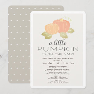 Little Pumpkin Beige Baby shower by Mail Kaart