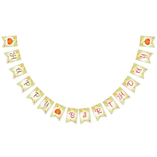 Little Pumpkin Birthday Bunting Vlaggetjes (Alle)