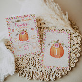 Little Pumpkin Birthday Invitation, Autumn Herfst Kaart