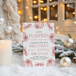 Little Pumpkin Birthday Invite Kaart