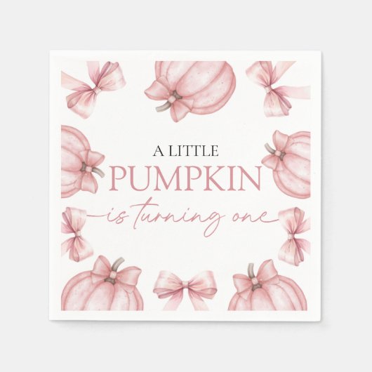 Little Pumpkin Birthday Napkin Servet (Voorkant)