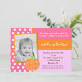 Little Pumpkin BIrthday Party-uitnodigingen Kaart (Staand voorkant)