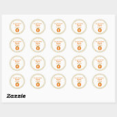 Little Pumpkin Birthday Ronde Sticker (Vel)