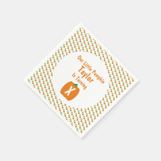 Little Pumpkin Birthday Servet (Hoek)