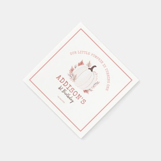 Little Pumpkin Birthday Servet (Hoek)