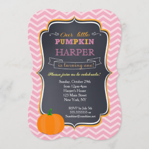 Little Pumpkin Birthday-uitnodigingen Kaart