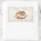 Little Pumpkin Birthday Water Label - Girl (Tas)