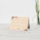 Little Pumpkin Bloemen Bow Herfst Baby shower Boek Bedankkaart (Achterkant)