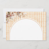 Little Pumpkin Bloemen Bow Herfst Baby shower Boek Bedankkaart (Achterkant)