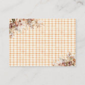 Little Pumpkin Bloemen Bow Herfst Baby shower Boek Informatiekaartje (Achterkant)