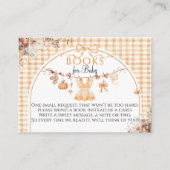 Little Pumpkin Bloemen Bow Herfst Baby shower Boek Informatiekaartje (Voorkant)