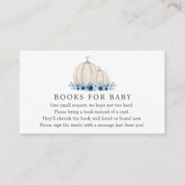 Little Pumpkin Blue Baby Boy Boeken voor Baby Informatiekaartje