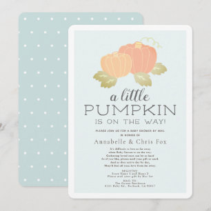 Little Pumpkin Blue Baby shower by Mail Kaart