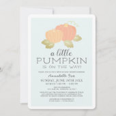 Little Pumpkin Blue Black Drive-by Baby shower Kaart (Voorkant)
