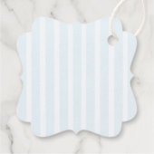 Little Pumpkin Blue Bow Baby shower Bedankt Bedankjes Labels (Achterkant)