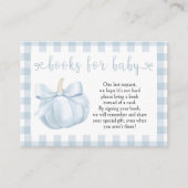 Little Pumpkin Blue Bow Boeken voor Baby Informatiekaartje (Voorkant)