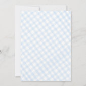 Little Pumpkin Blue Boy Baby shower Invitation Kaart (Achterkant)