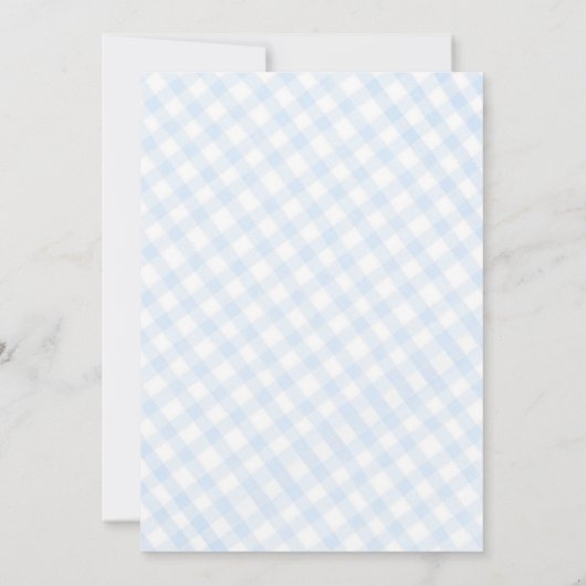 Little Pumpkin Blue Boy Baby shower Invitation Kaart (Achterkant)