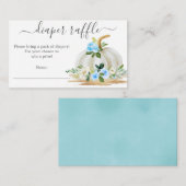 Little Pumpkin Blue Diaper Baby shower Card Informatiekaartje (Voorkant / Achterkant)