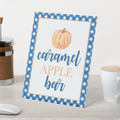 Little Pumpkin blue Herfst Birthday Food Reclamebord Met Voetstuk (Insitu)