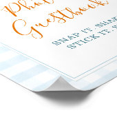 Little Pumpkin Blue Truck Gingham Photo Guestbook Poster (Hoek)