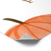 Little PUMPKIN Blue Truck Herfst Birthday Welcome Poster (Hoek)