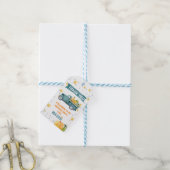 Little Pumpkin Blue Truck Verjaardag Dank u Label Cadeaulabel (Met Touw)