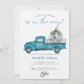 Little Pumpkin Blue waterverf Boy Baby shower Kaart (Voorkant)