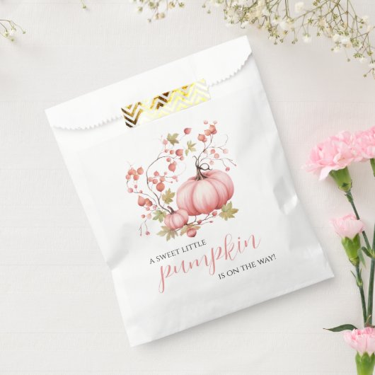 Little Pumpkin Blush Autumn Berry Baby shower Bedankzakje (Gezegeld)