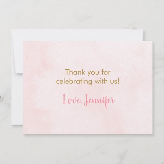 Little Pumpkin Blush Gold Bedankt (Achterkant)