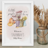 Little Pumpkin Blush Herfst Baby shower Welcome Si Poster