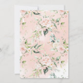 Little Pumpkin Blush Pink Floral Herfst Baby showe Kaart (Achterkant)