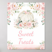 Little Pumpkin Blush Roos Gold Sweet Treats teken Poster (Voorkant)