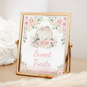 Little Pumpkin Blush Roos Gold Sweet Treats teken Poster