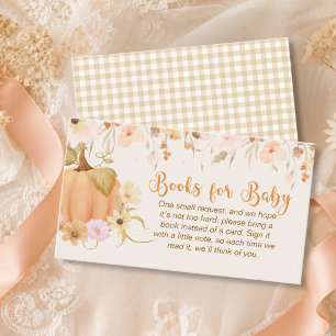Little Pumpkin Boeken Voor Baby Herfst Baby Shower Informatiekaartje