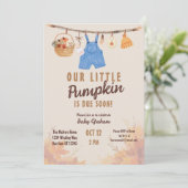 Little Pumpkin Boerderij Herfst Baby shower Kaart (Staand voorkant)