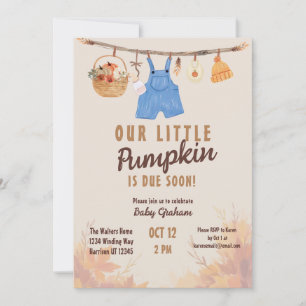 Little Pumpkin Boerderij Herfst Baby shower Kaart