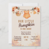 Little Pumpkin Boerderij Herfst Baby shower Kaart (Voorkant)