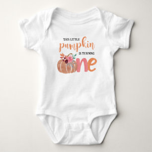 Little Pumpkin Boho Floral 1st Birthday T-shirt