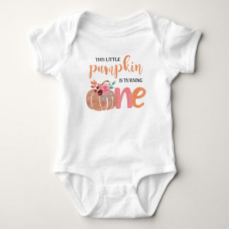 Little Pumpkin Boho Floral 1st Birthday T-shirt
