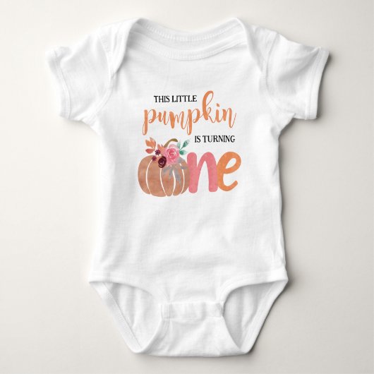 Little Pumpkin Boho Floral 1st Birthday T-shirt (Voorkant)